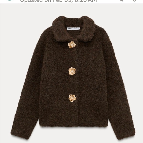 NWT ZARA FAUX FUR KNIT CARDIGAN FLOWER SIZE S
🚨FIRM PRICE NO DISCOUNT - Picture 12 of 13